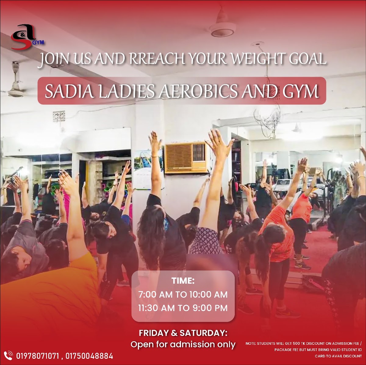 Sadia Ladies Aerobics & gym logo